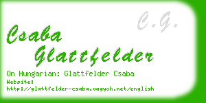 csaba glattfelder business card